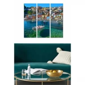 MDF178933340 Multicolor Decorative MDF Painting (3 Pieces)