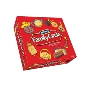 Crawfords 670g Family Circle Biscuits Re sealable Box 10 Varieties Assorted