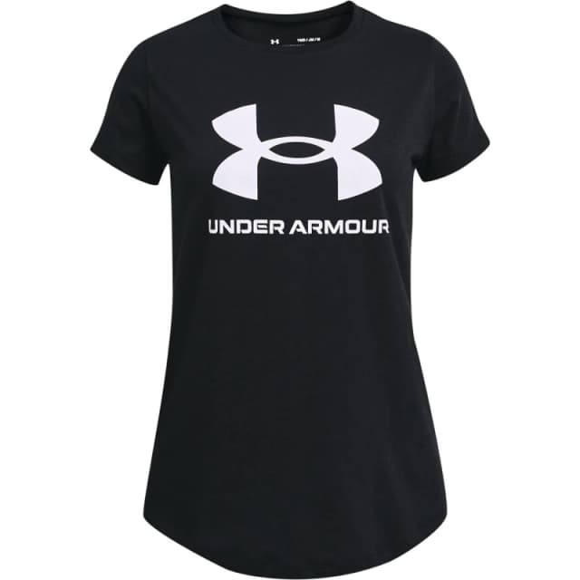 Under Armour Live Sportstyle Graphic Short Sleeve T Shirt Girls Regular Fit T-Shirts 7 - 8 Years (S) Black 62913542175