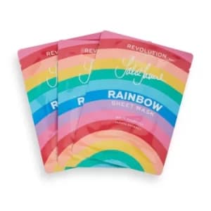 Revolution Skincare x Jake Jamie Rainbow Printed Glowing Sheet Mask Set