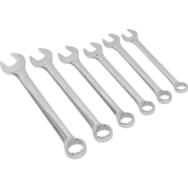 Loops 6pc EXTRA LARGE Combination Spanner Set - 34mm to 50mm 12 Point Nut Ring Wrench Multi