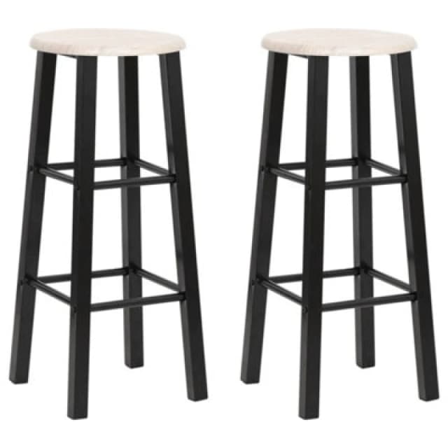 VIDAXL Bar Stools 2 pcs Black mdf Vidaxl 284388