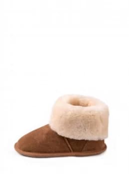 Chestnut Albery Sheepskin Slipper Boot - L