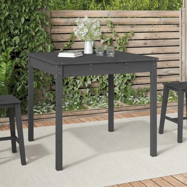 VIDAXL Garden Table Grey 82.5x82.5x76cm Solid Wood Pine Vidaxl 8720845690960