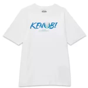 Star Wars Kenobi Painted Font Oversized Heavyweight T-Shirt - White - L