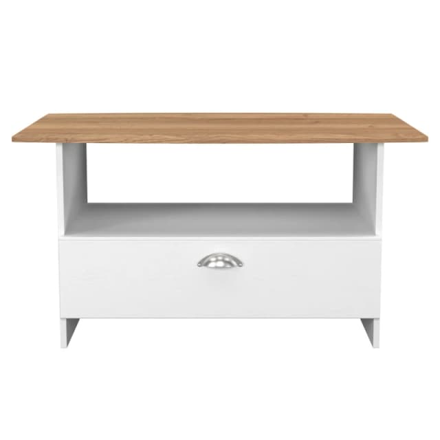 Ready Assembled 2 U Albert Bottom Drawer Coffee Table (Ready Assembled) in White White Unisex