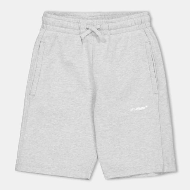 Off White Kids Fleece Jogger Shorts Grey Multi male 8Y