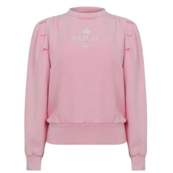 Replay Centre Logo Jumper - Pink