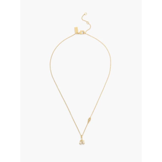 Coach COACH PAVE ICONS CHERRY PENDANT NECKLACE Gold/Crystal female One Size