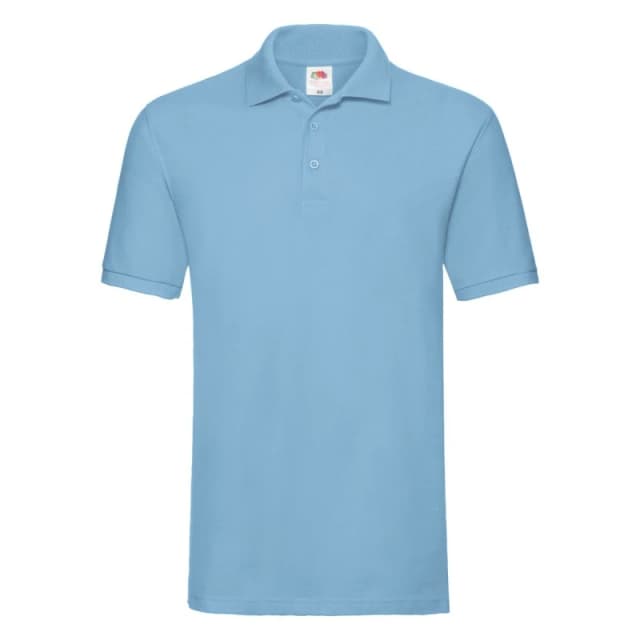 Fruit Of The Loom Fruit of the Loom Men Premium Pique Polo Shirt in Light Blue Size: Small Light Blue S Male 5063470860289