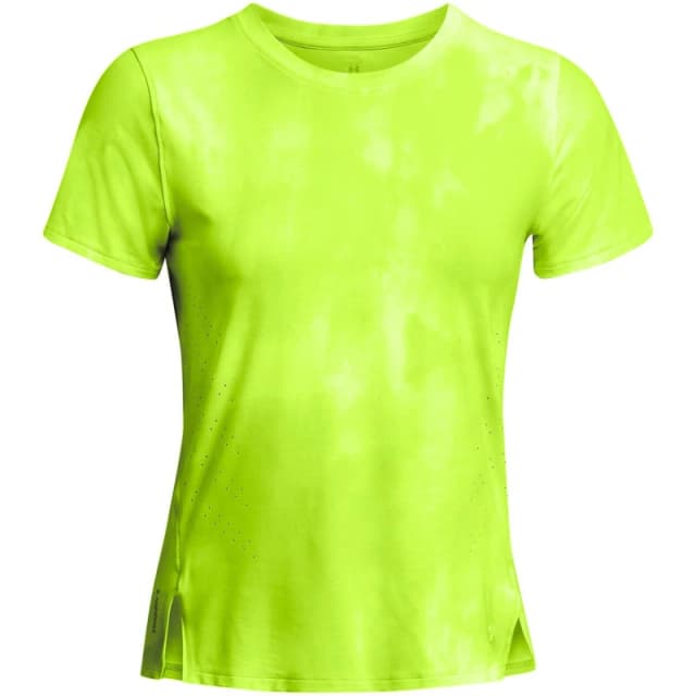 Under Armour Womens Launch Elite Printed Short-Sleeve Performance Top Yellow female 14 (L)