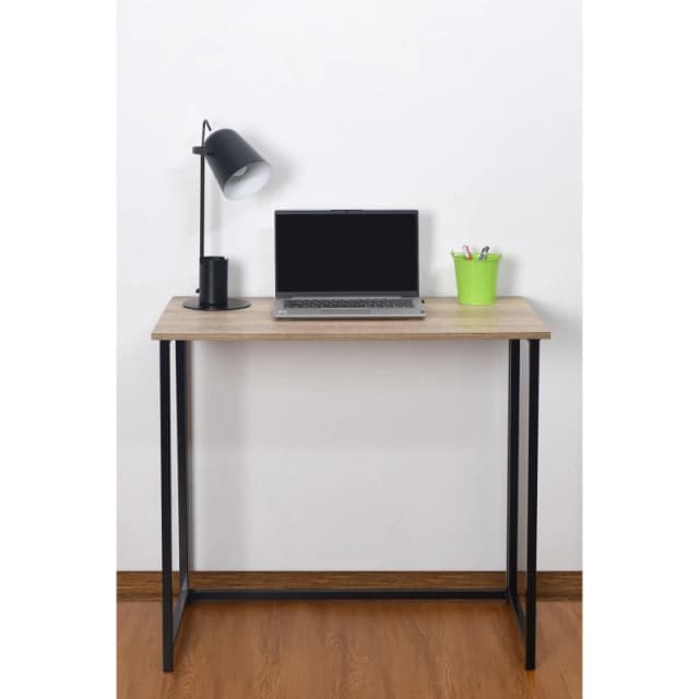 House of Home Computer Desk Wooden Foldable Study Coffee Table Laptop Office PC Folding for Storage Black unisex