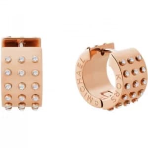 Ladies Michael Kors Gold Plated Micro Muse Huggie Earrings
