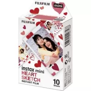 instax mini Heart Sketch Film - 10 Shots