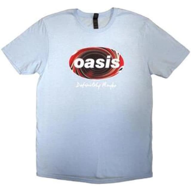 Oasis Oasis Men Definitely Maybe Union Jack T-Shirt in Light Blue Size: Medium Light Blue M Male 5063693892784