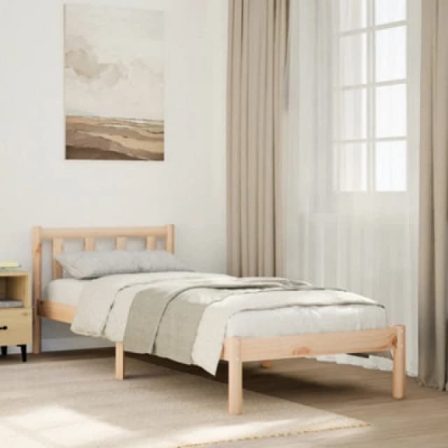 Vidaxl Extra Long Bed Frame Without Mattress 100X220 Cm Solid Wood Pine