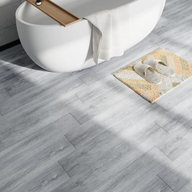 LIFE IDEAS 20Pcs Wood Grain PVC Flooring Floor Tiles One size Grey 72348902000