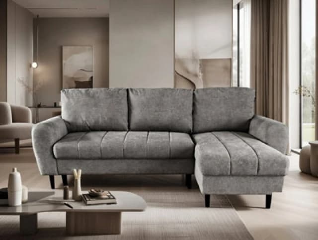 DS Living Sienna 3 Seater Left Hand Facing Storage Sofa Bed In Grey, Silver Or Beige