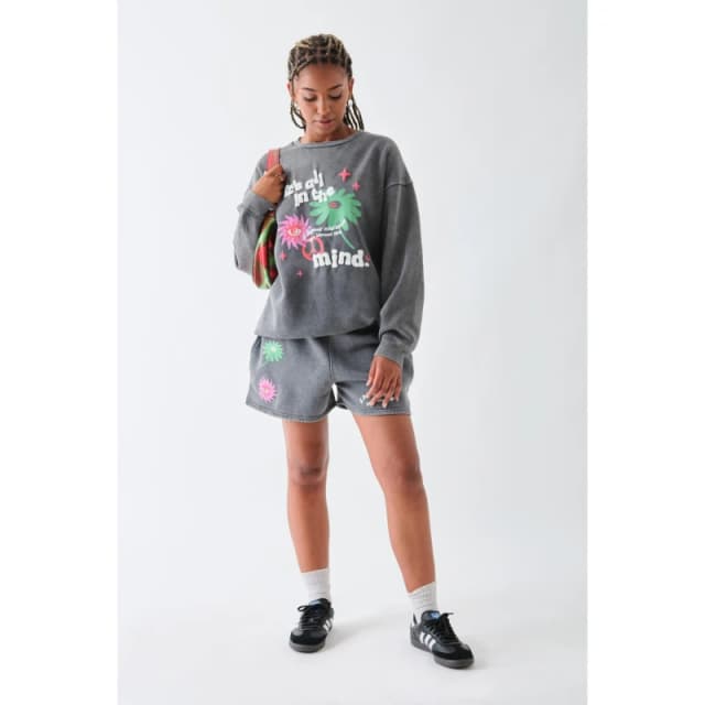 Daisy Street Daisy Puff Print Sht - Grey Grey 8