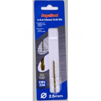 SupaTool Titanium Coated HSS Drill Bits 2.5x57mm
