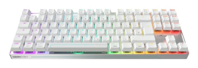 Cherry CHERRY MX 8.2 Pro TMR Wireless keyboard Gaming USB + RF Wireless + Bluetooth QWERTY UK English Silver, White G8E-3885HACAGB-0