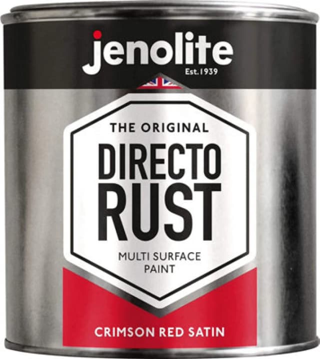 Jenolite Directorust All-in-One Multi Surface Paint - Crimson Red Satin - 1L