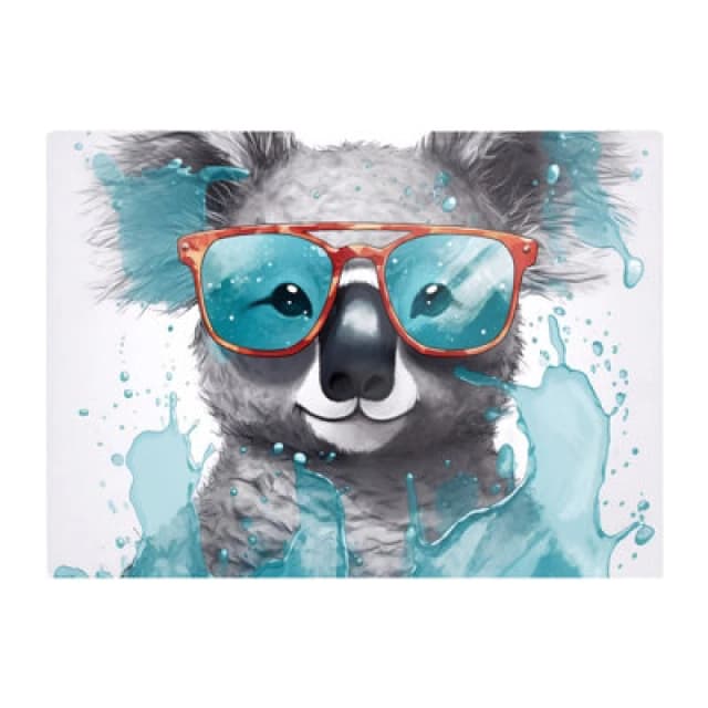 Warren Reed Designer Splashart Koala In Glasses Chopping Board