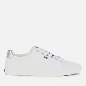 Tommy Jeans Womens Hazel Casual Canvas Trainers - White - UK 6
