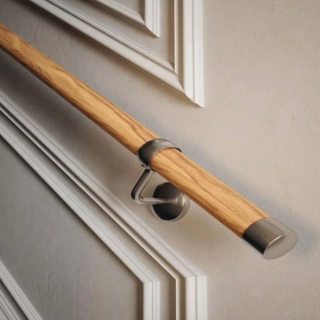 Woodworx Solid Oak Premium Easy Install Indoor Modern Stair Handrail Kit 3.6 m in Brown Brown Unisex