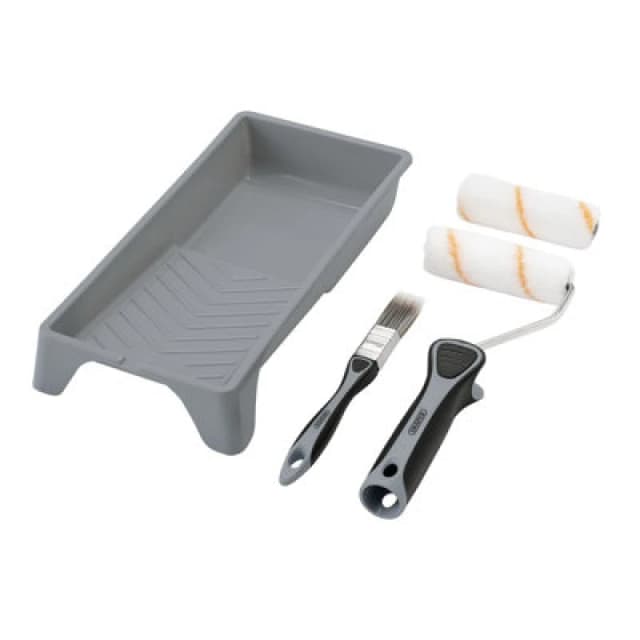 Draper 20796 Medium Pile Polyester Paint Roller & Brush Set with S... 20796