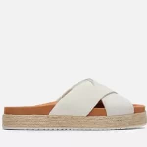 TOMS Womens Paloma Cross Front Sandals - Egret/Melange - UK 4