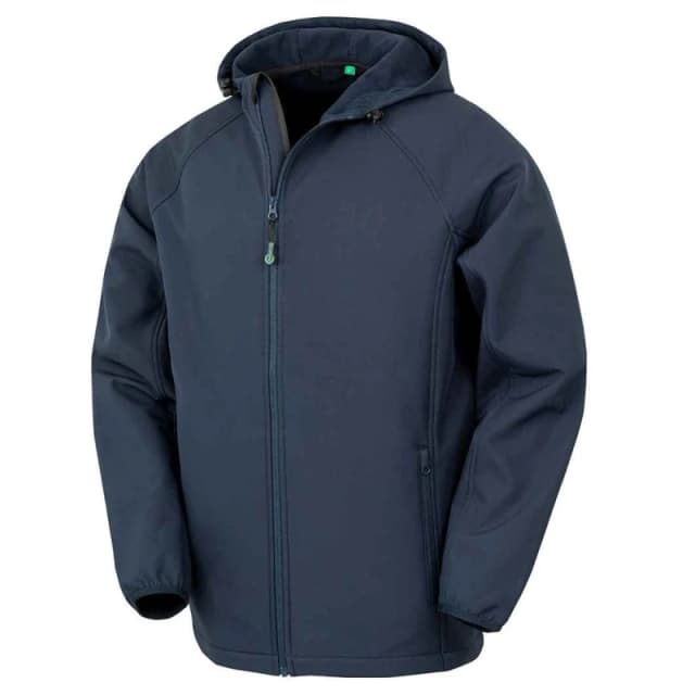 Result Result Men Hooded 3 Layer Printable Soft Shell Jacket in Navy Size: Small Navy S Male 5063750706733