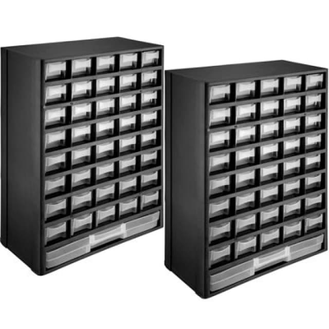 tectake Storage Bins Rack Set Of 2 - Black/White Multicolor Unisex