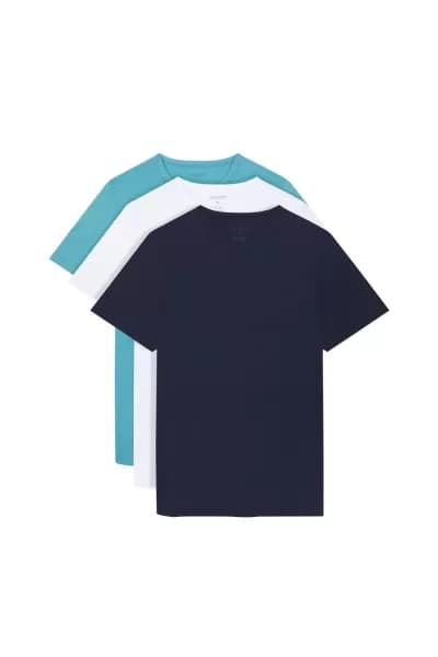 3 Pack T-Shirt Alpine Sky White Apres Navy
