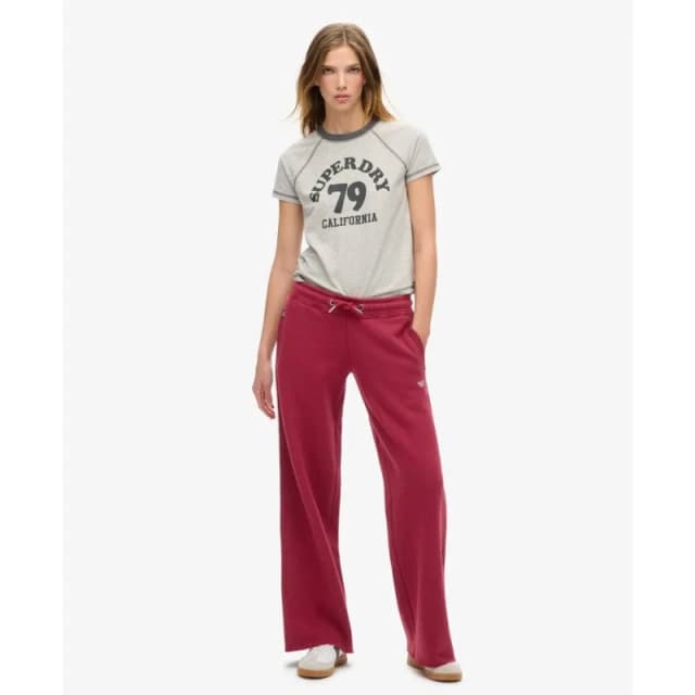 Superdry Womens straight leg joggers Superdry Essential Logo Rouge Female L
