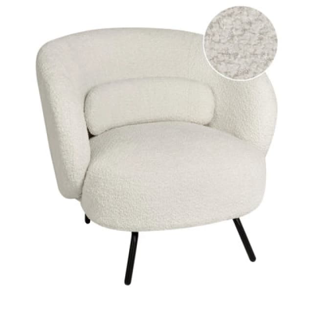Beliani Armchair Makela Boucle Off-White