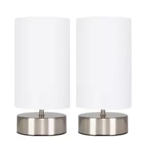 Francis Pair of Silver Table Lamp