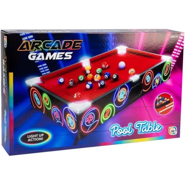 Games Hub Arcade Games LED Tabletop Pool Table Multi