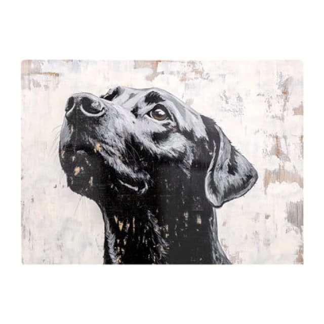 Warren Reed Designer Banksy Inspired Thoughtful Black Labrador Chopping Board