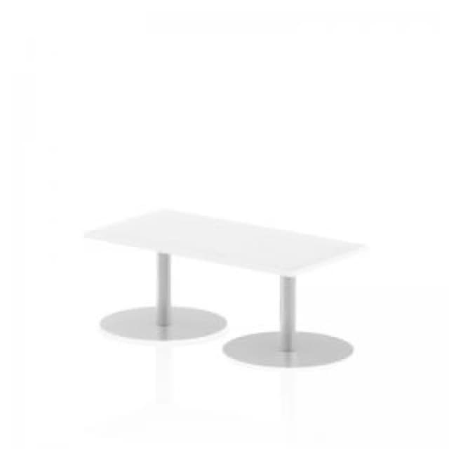 Dynamic Italia 1200 x 600mm Poseur Rectangular Table White Top 475mm High Leg ITL0228