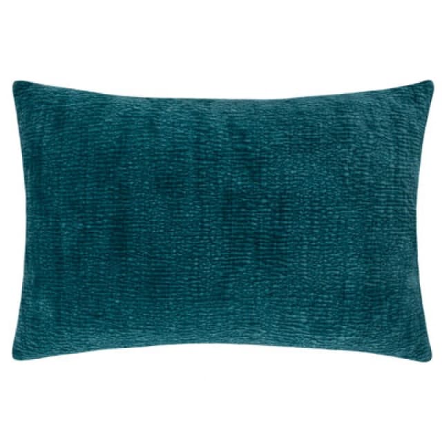 Yard Osaka Textured Chenille Cushion in Blue Size: 40cm x 60cm Blue Unisex 40cm x 60 cm