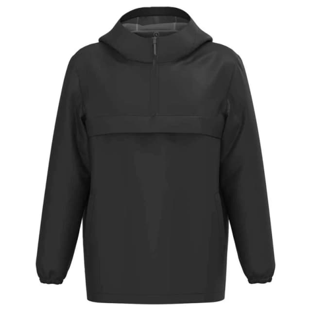 Native Spirit Mens Waterproof Quarter Zip Windbreaker in Black Size: XS Black Male XS