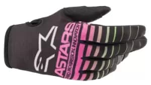 Alpinestars Radar Gloves Black Green Neon Pink Fluo M