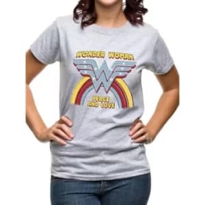 Wonder Woman Rainbow Vintage Unisex T-Shirt Ex Large