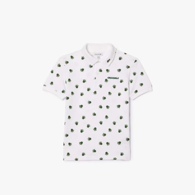 Lacoste Piqu Print Polo Shirt White male 10