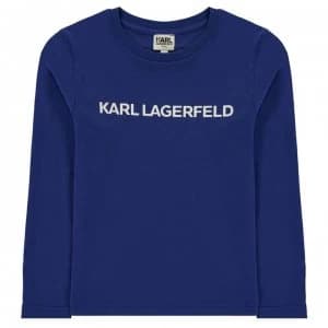 KARL LAGERFELD Children Boys Multi Theme Long Sleeve T Shirt - Bleu Roi 865