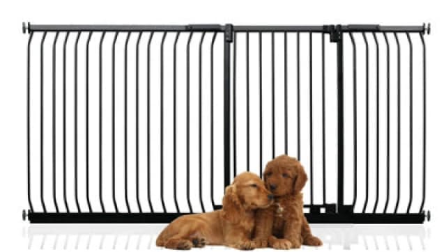 Bettacare Extra Tall Elite Dog Gate, 207Cm - 216Cm, Matt Black, Extra Tall 96.8Cm In Height, Pressure Fit Pet Gate