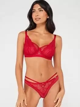 DORINA Noori Non Padded Wired Bra, Red, Size 32Dd, Women