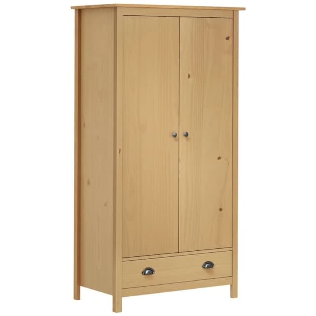 VIDAXL 2-Door Wardrobe Hill 89x50x170cm Solid Pine Wood Vidaxl 8719883910130