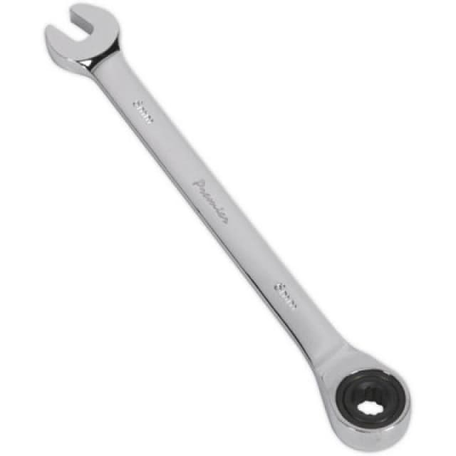 Loops 6mm Ratchet Combination Spanner - Chrome Vanadium Steel - 72 Tooth Ratchet Ring Metallics